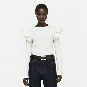 Ruffled shoulder top Zara